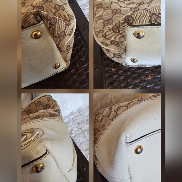 Gucci Beige and White GG Canvas Tote - Picture 16 of 16